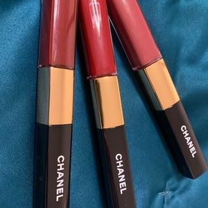 NEW💋CHANEL LE ROUGE DUO ULTRA GLOSS💋 3 FULL SIZE glosses and sample mascara💋